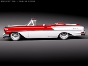 Chevrolet Bel Air 1958 Convertible 3D Model
