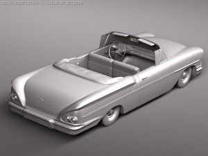 Chevrolet Bel Air 1958 Convertible 3D Model