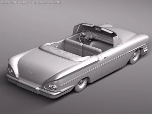 Chevrolet Bel Air 1958 Convertible 3D Model