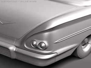 Chevrolet Bel Air 1958 Convertible 3D Model