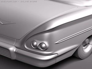 Chevrolet Bel Air 1958 Convertible 3D Model