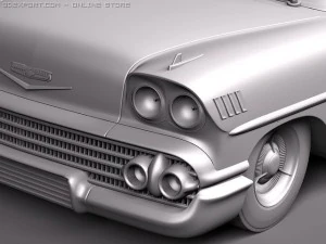 Chevrolet Bel Air 1958 Convertible 3D Model