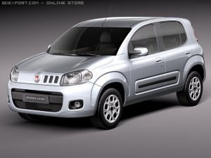 Fiat Uno 2011 3D Model