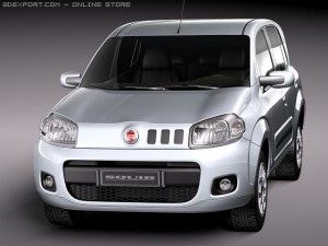 Fiat Uno 2011 3D 模型