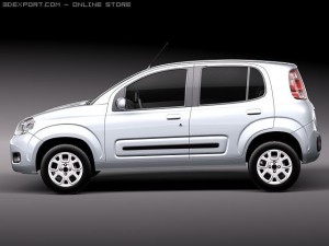 Fiat Uno 2011 3D 模型