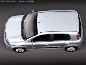 Fiat Uno 2011 3D 模型
