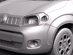 Fiat Uno 2011 3D 模型