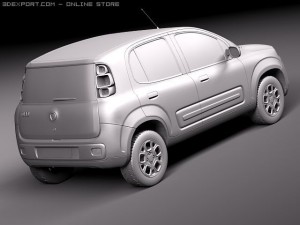 Fiat Uno 2011 3D 模型