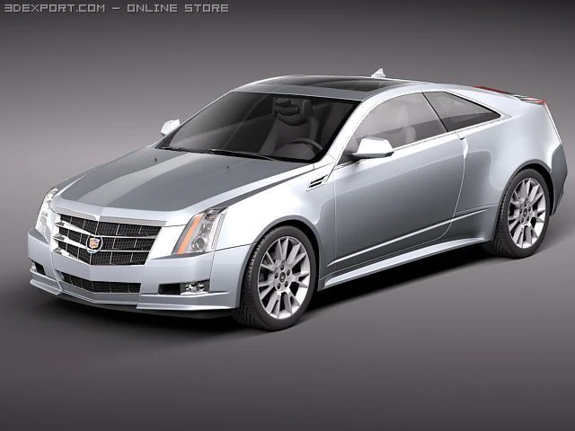 Cadillac CTS Coupe 2011 3D Model .c4d .max .obj .3ds .fbx .stl .blend