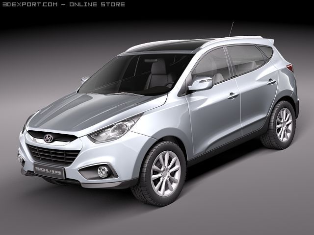 Hyundai ix35 Tucson 2013 3D model - Download Vehicles on