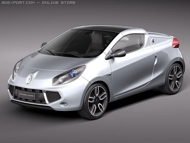 Renault Wind 2011 3D Model .c4d .max .obj .3ds .fbx .stl .blend