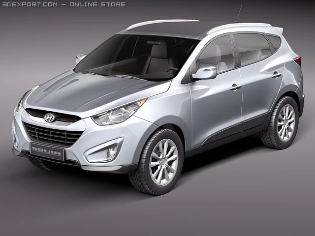 Hyundai Tucson 2011 3D Model .c4d .max .obj .3ds .fbx .stl .blend 