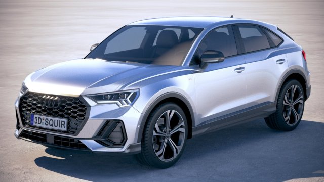 Audi Q3 Sportback 2020 3Dモデル .c4d .max .obj .3ds .fbx .stl .blend 