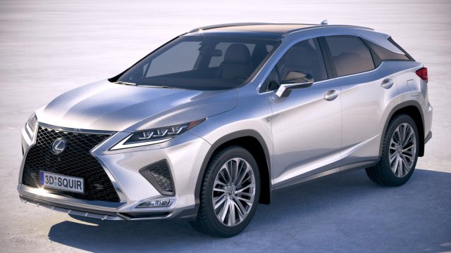 Lexus RX F Sport 2020 3D Model .c4d .max .obj .3ds .fbx .stl .blend