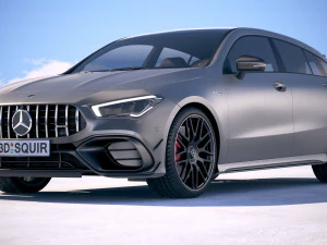 Mercedes-Benz CLA45 S AMG Shooting Brake 2020 3D Model