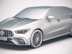 Mercedes-Benz CLA45 S AMG Shooting Brake 2020 3D Model