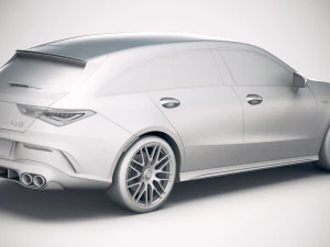 Mercedes-Benz CLA45 S AMG Shooting Brake 2020 3D Model