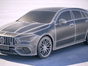 Mercedes-Benz CLA45 S AMG Shooting Brake 2020 3D Model
