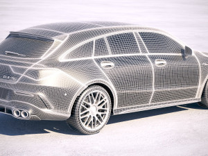 Mercedes-Benz CLA45 S AMG Shooting Brake 2020 Model 3D