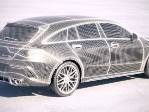 Mercedes-Benz CLA45 S AMG Shooting Brake 2020 3D Model