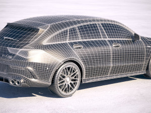 Mercedes-Benz CLA45 S AMG Shooting Brake 2020 Model 3D