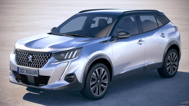 Peugeot 2008 2020 Modello 3D .c4d .max .obj .3ds .fbx .stl .blend