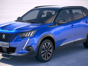 Peugeot E-2008 2020 3D Model