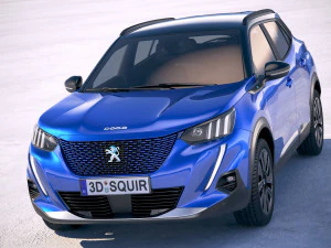Peugeot E-2008 2020 3D Model