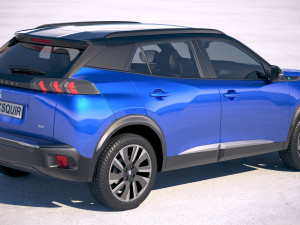 Peugeot E-2008 2020 3D 모델