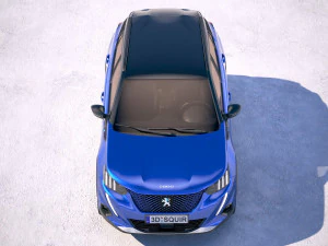 Peugeot E-2008 2020 3D Model