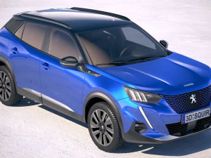 Peugeot E-2008 2020 3D Model