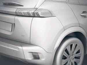 Peugeot E-2008 2020 3D Model