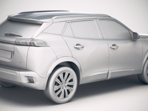 Peugeot E-2008 2020 3D 모델
