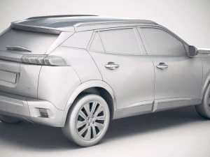 Peugeot E-2008 2020 3D Model