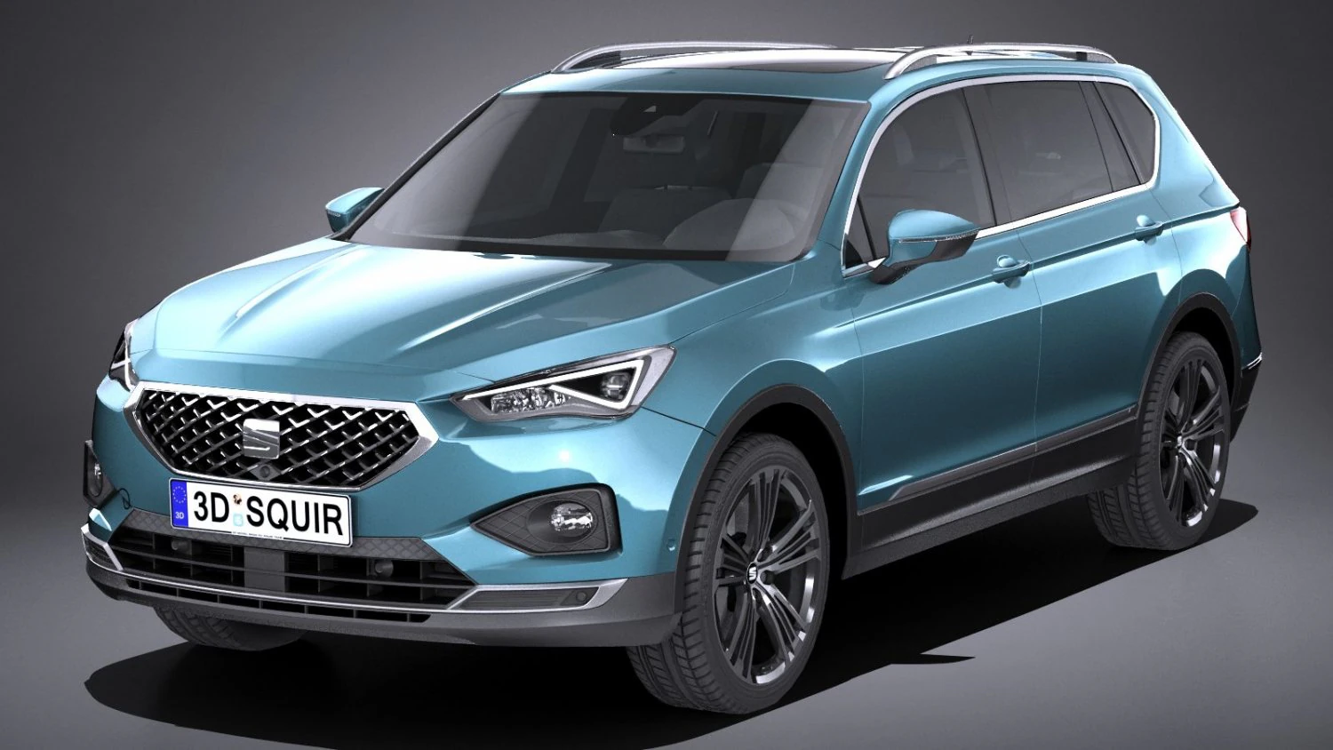 Seat Tarraco 2019 lowpoly 3D Model .c4d .max .obj .3ds .fbx .stl .blend