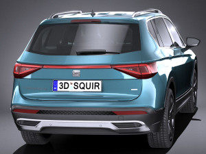 Seat Tarraco 2019 lowpoly 3D Модель