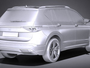 Seat Tarraco 2019 lowpoly 3D Модель