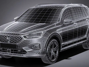 Seat Tarraco 2019 lowpoly 3D Model