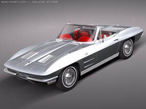 Chevrolet Corvette C2 Convertible 3D मॉडल