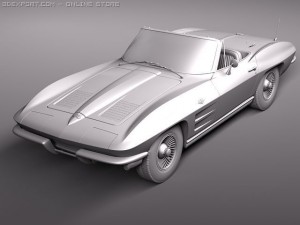 Chevrolet Corvette C2 Convertible Modelo 3D