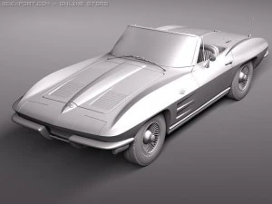 Chevrolet Corvette C2 Convertible 3D Model