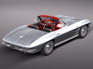 Chevrolet Corvette C2 Convertible Modelo 3D