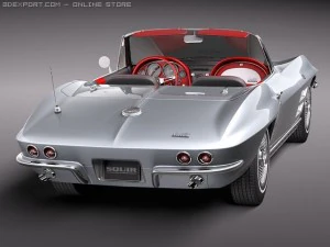 Chevrolet Corvette C2 Convertible 3D Model