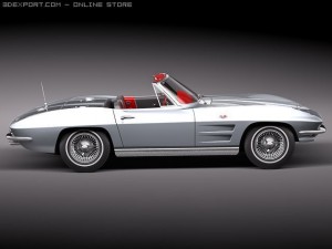 Chevrolet Corvette C2 Convertible Modelo 3D