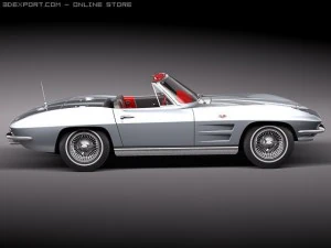 Chevrolet Corvette C2 Convertible 3D Model