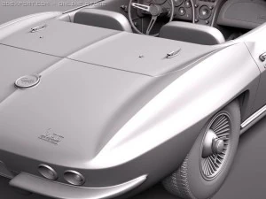 Chevrolet Corvette C2 Convertible 3D Model