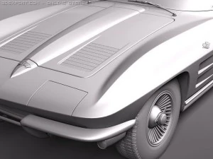 Chevrolet Corvette C2 Convertible 3D Model