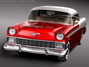 Chevrolet Bel Air 1956 Hardtop Coupe Modelo 3D