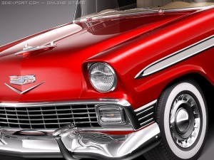 Chevrolet Bel Air 1956 Hardtop Coupe Modelo 3D