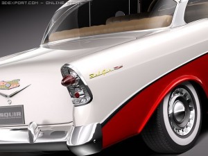 Chevrolet Bel Air 1956 Hardtop Coupe Modelo 3D